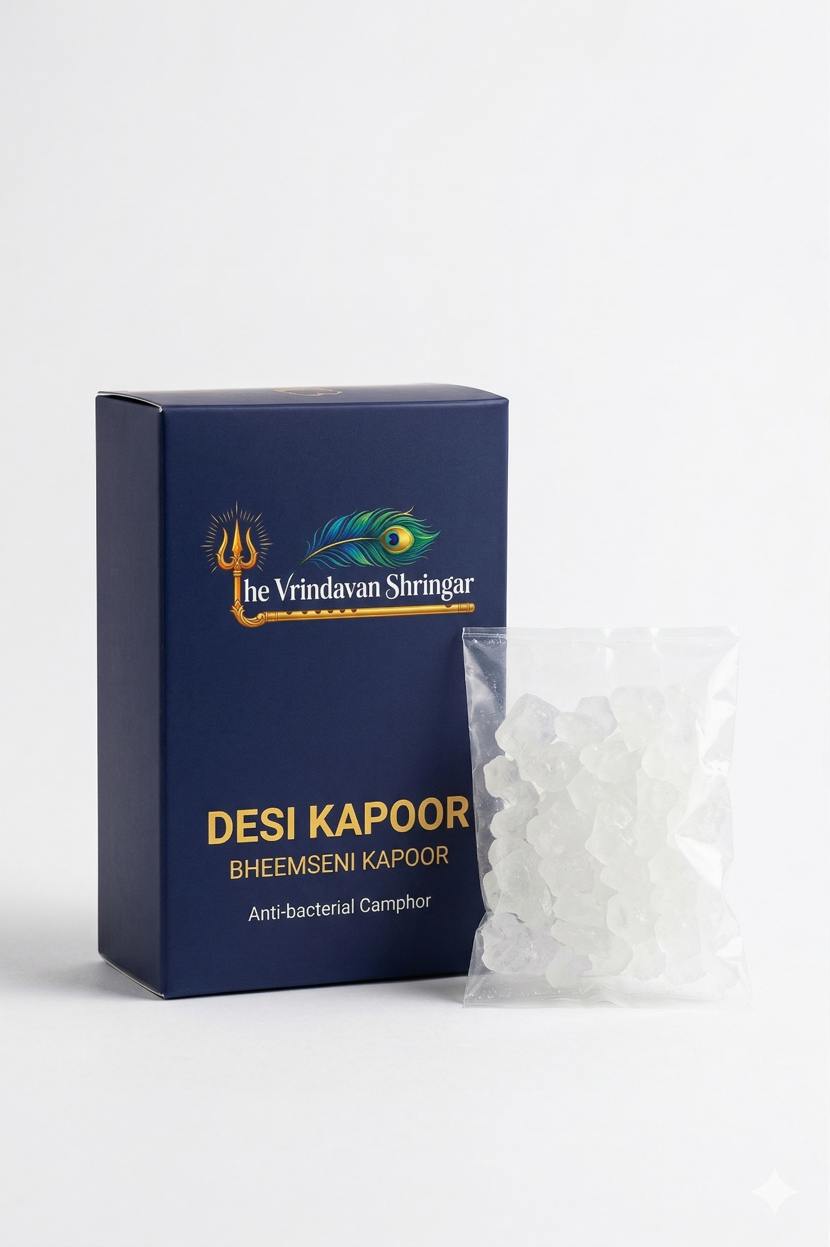 Pure Bheemseni camphor crystals pack — natural desi kapoor for pooja
