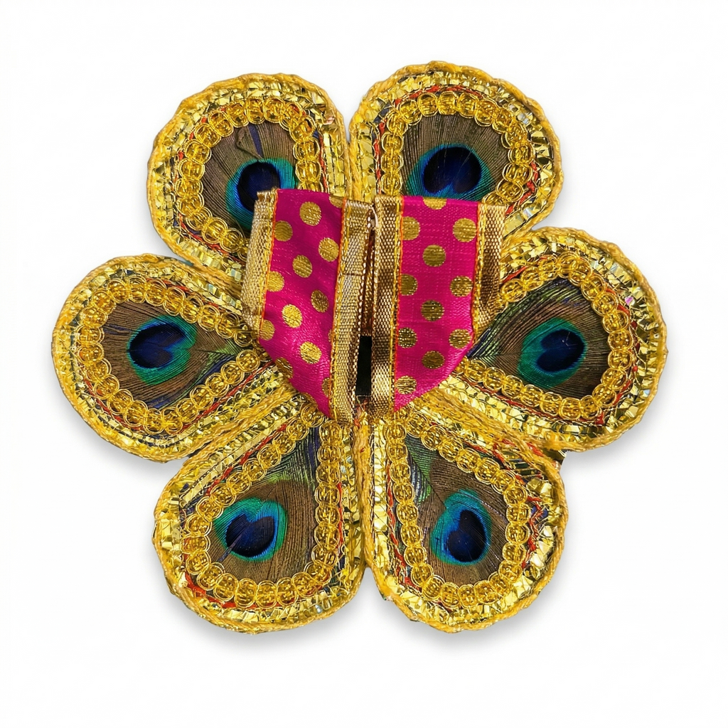 Divine Mor Pankh peacock feather Laddu Gopal shringar poshak