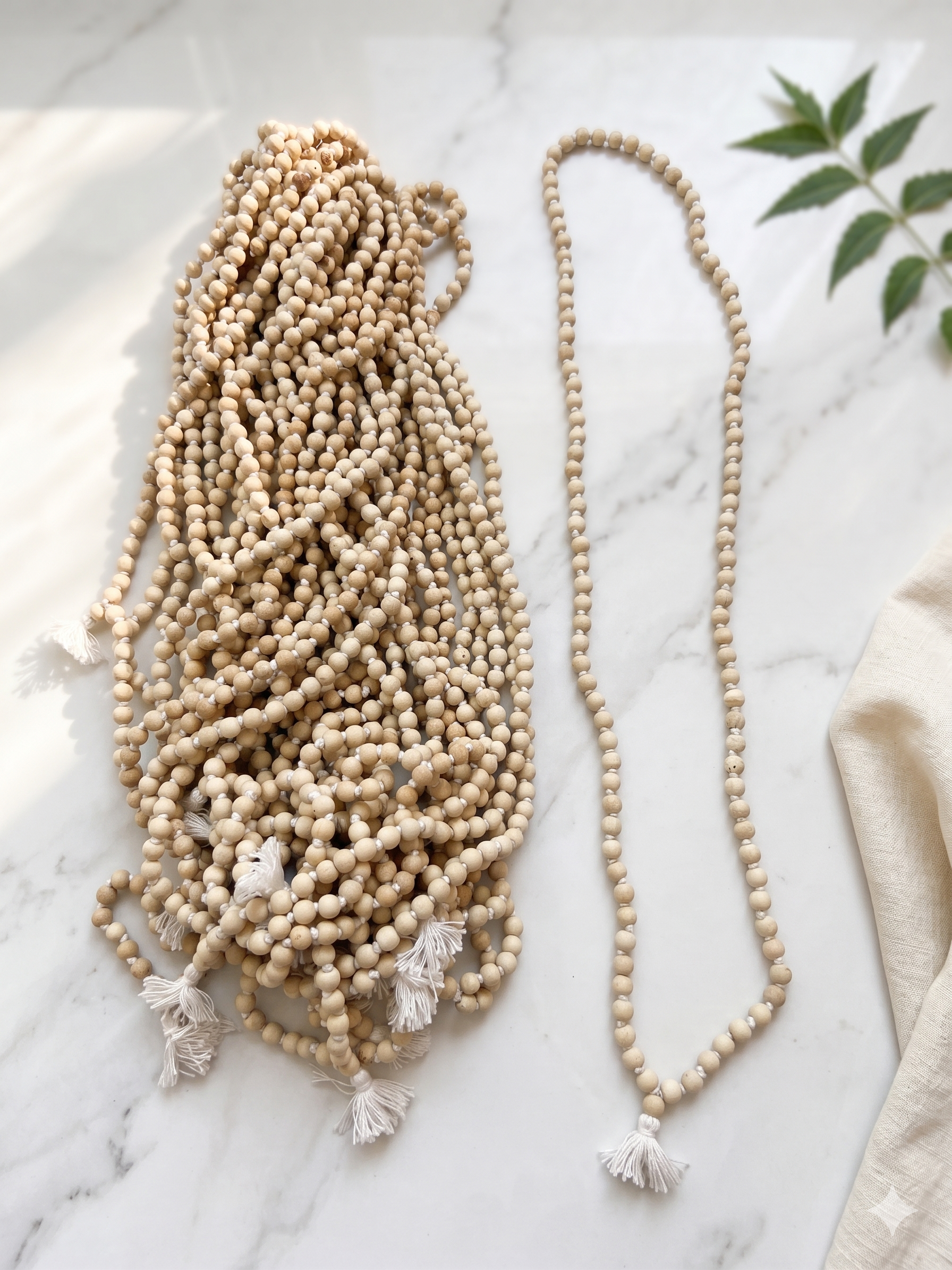 Vedic Purification Neem Japa Mala – Handcrafted 122-Bead Sacred Loop