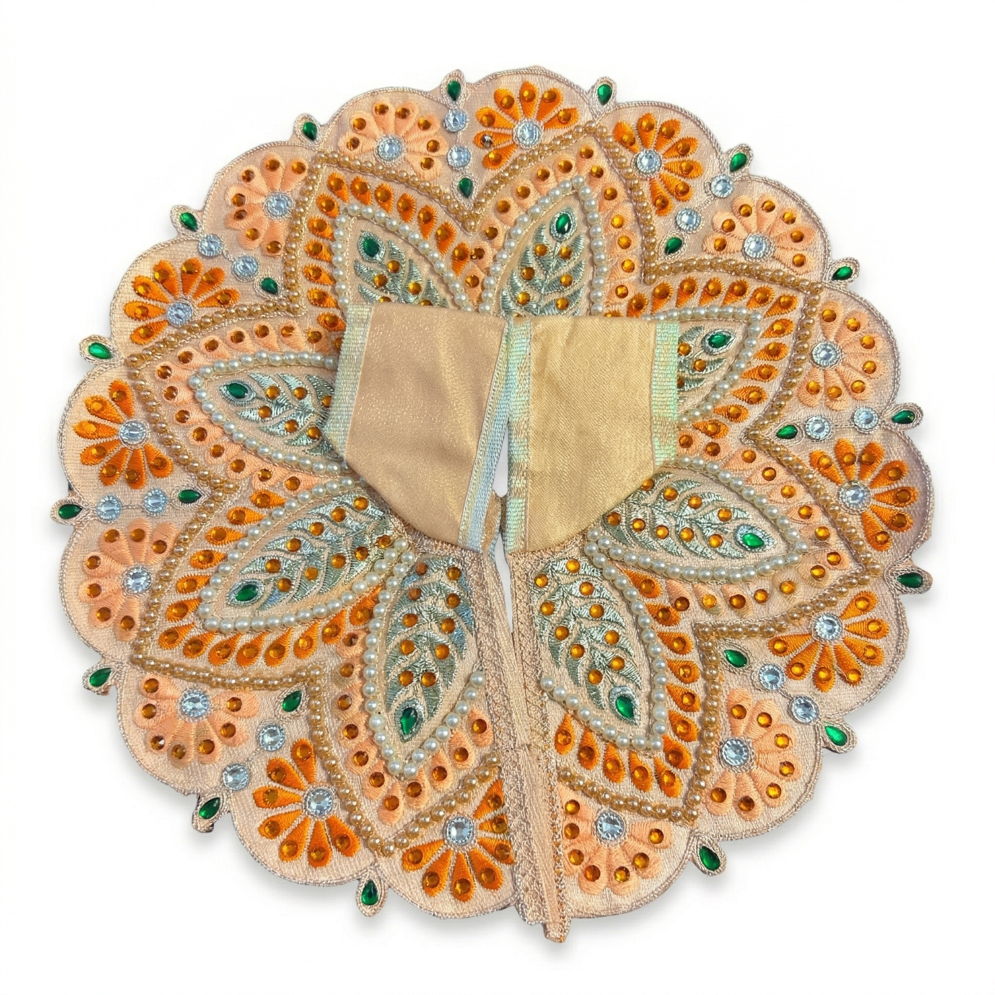 Navrang handcrafted Laddu Gopal poshak with vibrant multicolour embroidery