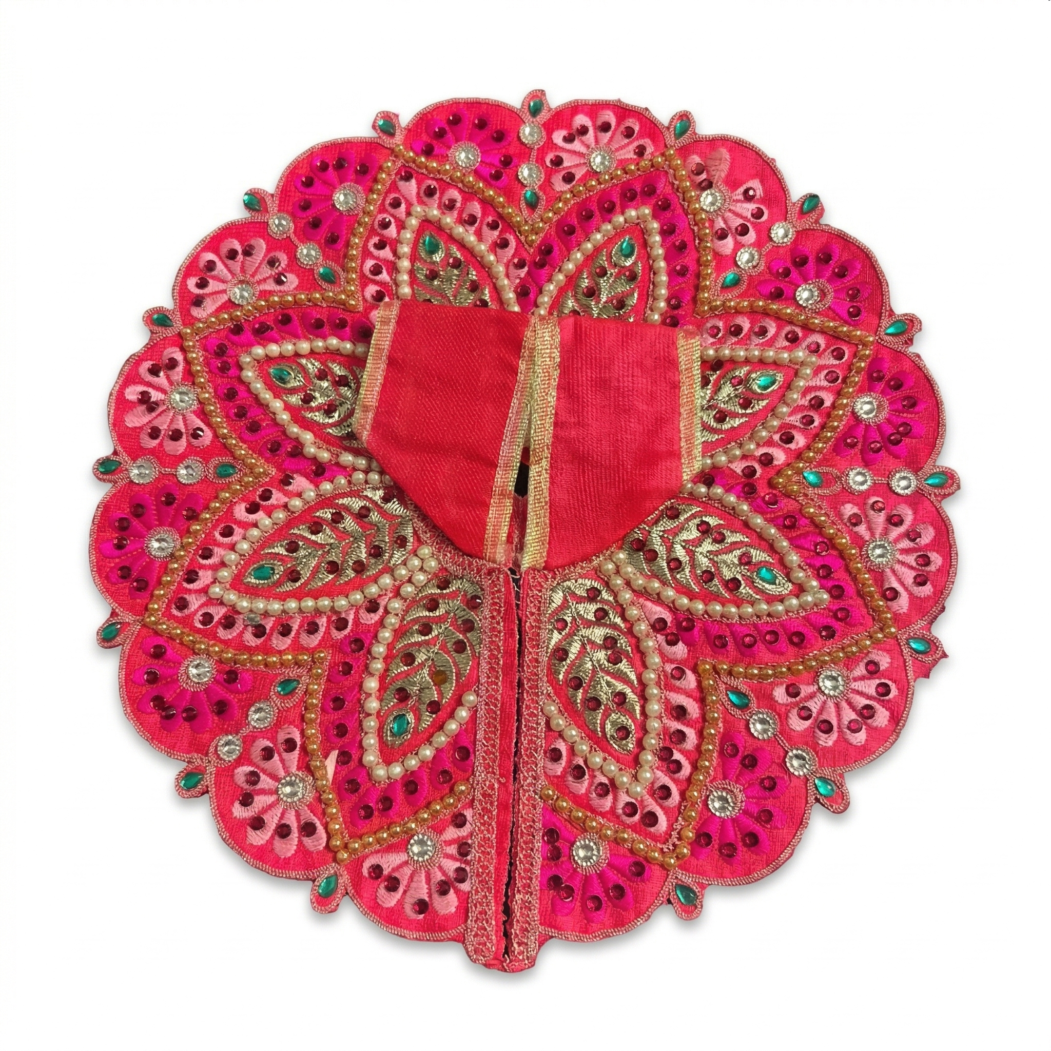 Navrang handcrafted Laddu Gopal poshak with vibrant multicolour embroidery