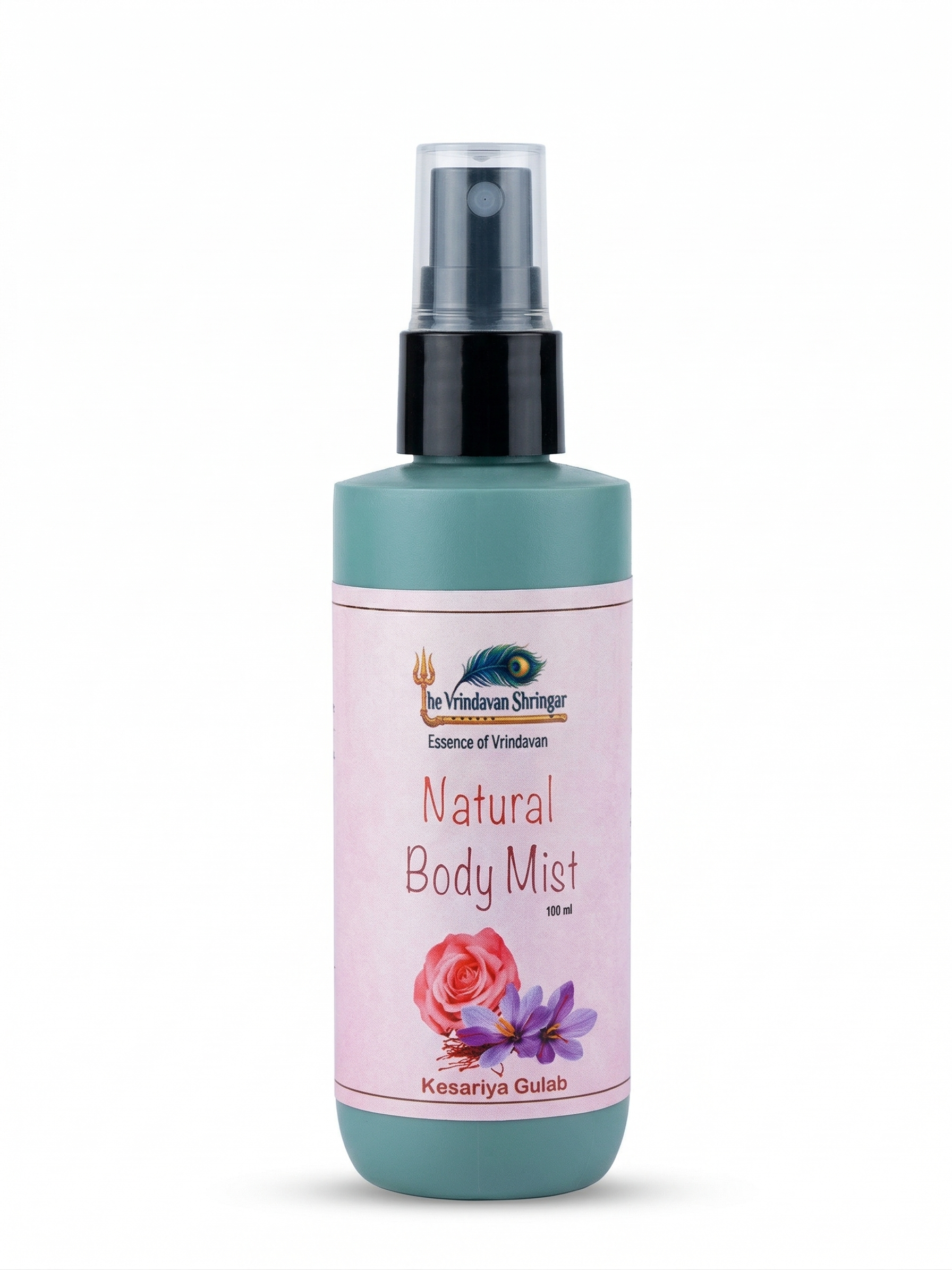 Kesariya Gulab saffron rose body mist spray bottle, 200ml
